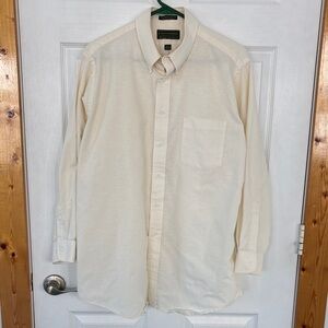 Croft & Barrow Cream Button-Down Shirt
